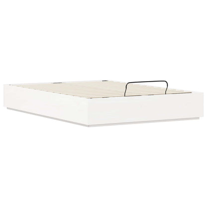 vidaXL Ottoman Bed Frame with Storage White 120 x 200 cm 6