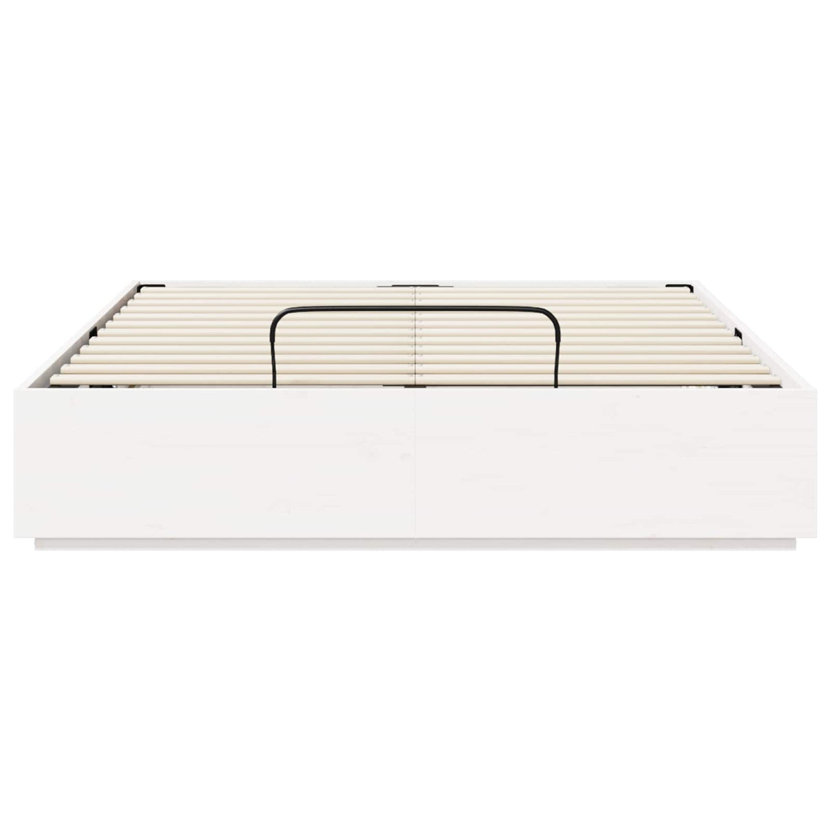 vidaXL Ottoman Bed Frame with Storage White 140 x 200 cm 6