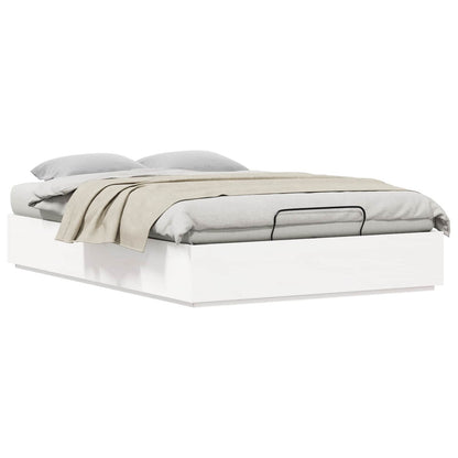 vidaXL Ottoman Bed Frame with Storage White 140 x 200 cm 3