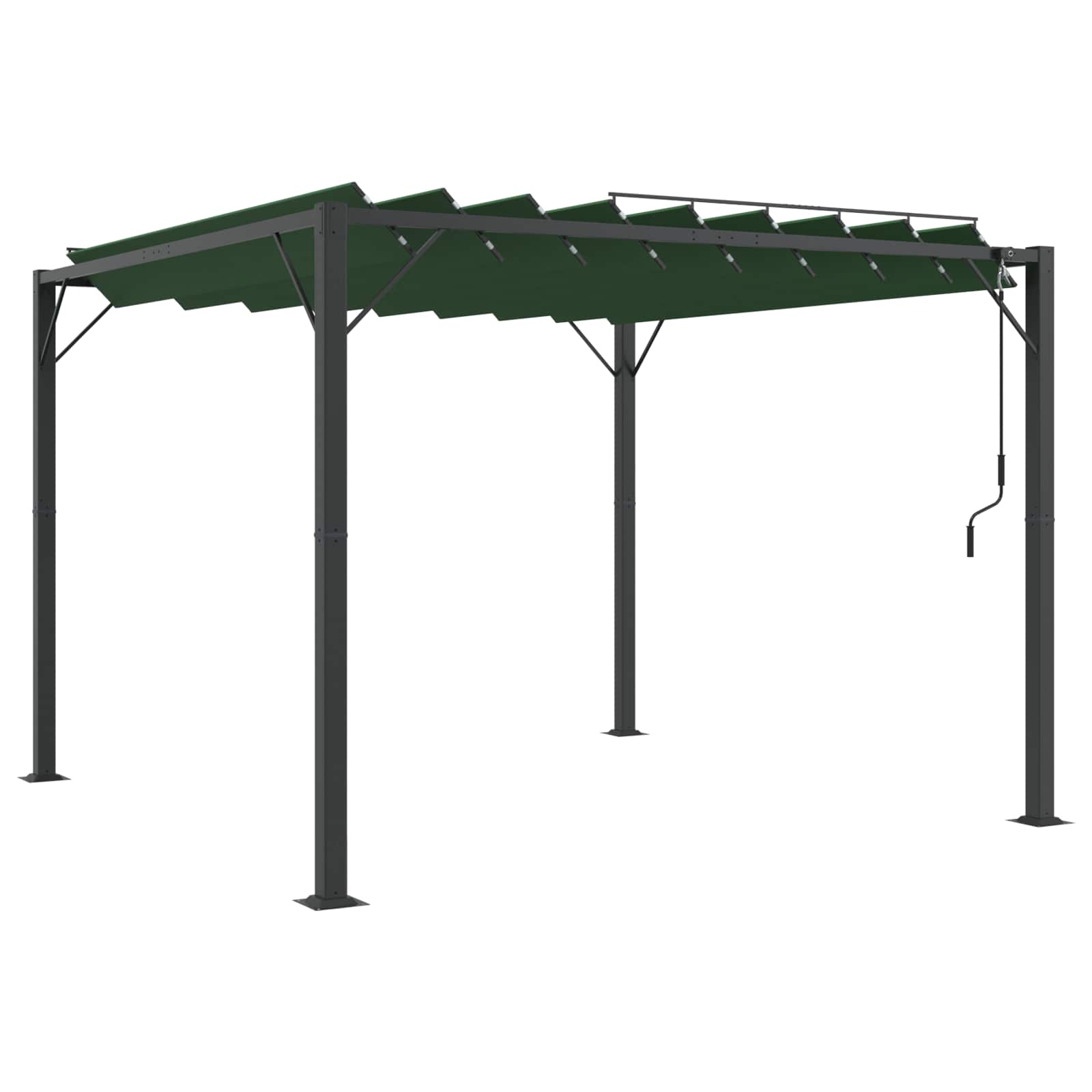 vidaXL Gazebo with Louvered Roof 3 x 3 x 2.14 m Green 2