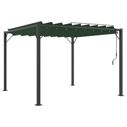 vidaXL Gazebo with Louvered Roof 3 x 3 x 2.14 m Green 2