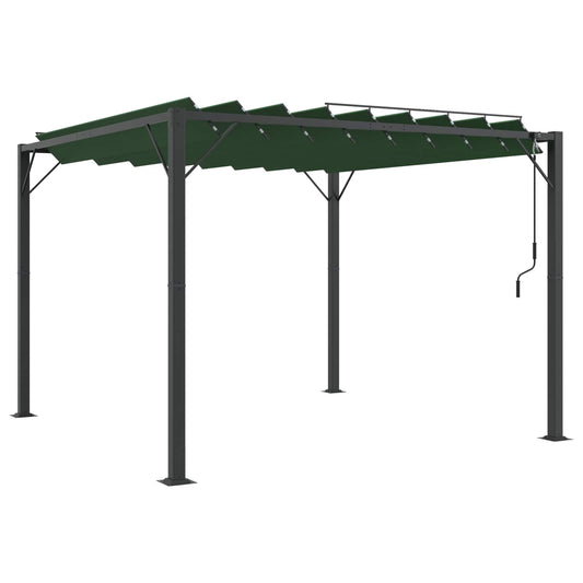 vidaXL Gazebo with Louvered Roof 3 x 3 x 2.14 m Green 2