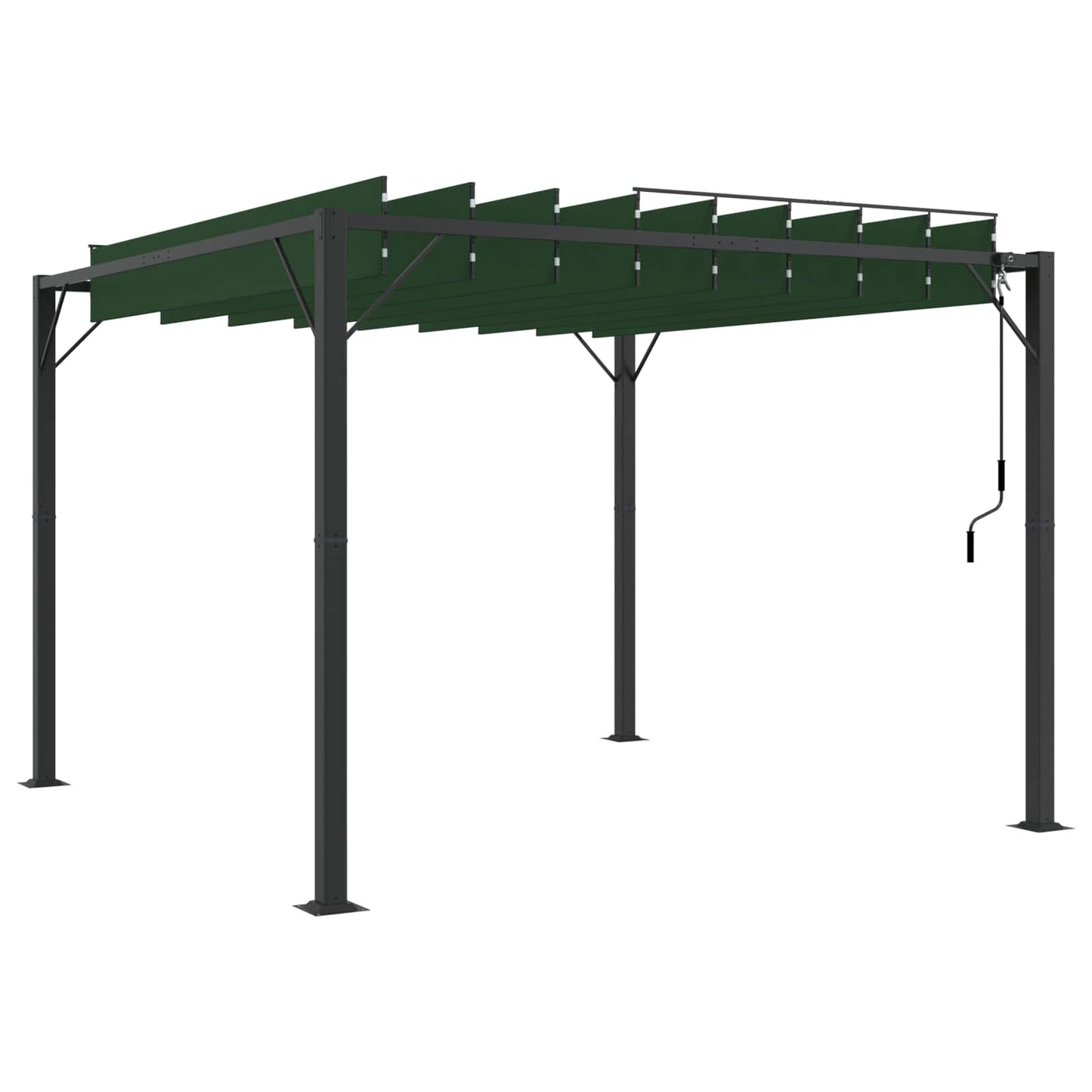 vidaXL Gazebo with Louvered Roof 3 x 3 x 2.14 m Green 3