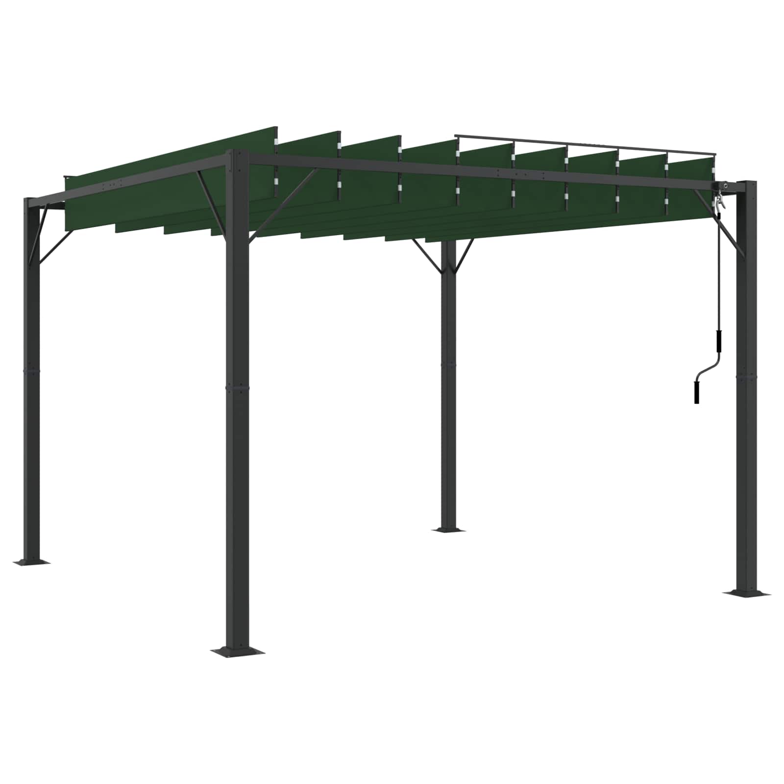 vidaXL Gazebo with Louvered Roof 3 x 3 x 2.14 m Green 3