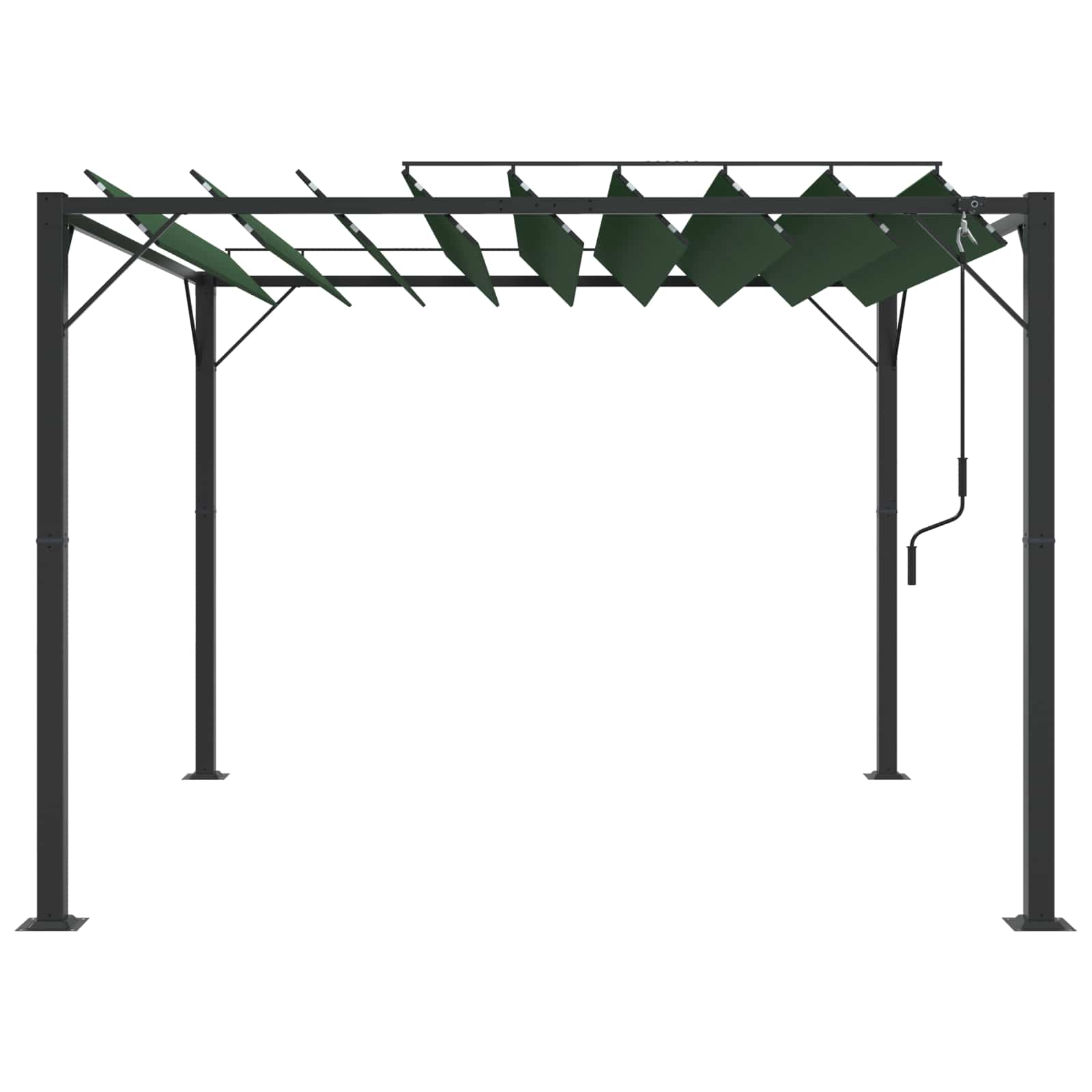 vidaXL Gazebo with Louvered Roof 3 x 3 x 2.14 m Green 4