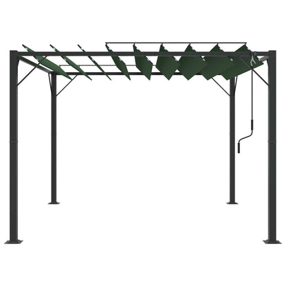 vidaXL Gazebo with Louvered Roof 3 x 3 x 2.14 m Green 4
