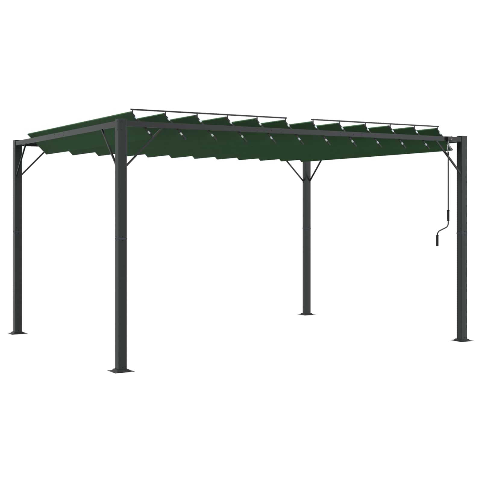 vidaXL Gazebo with Louvered Roof 3 x 4 x 2.14 m Green 2