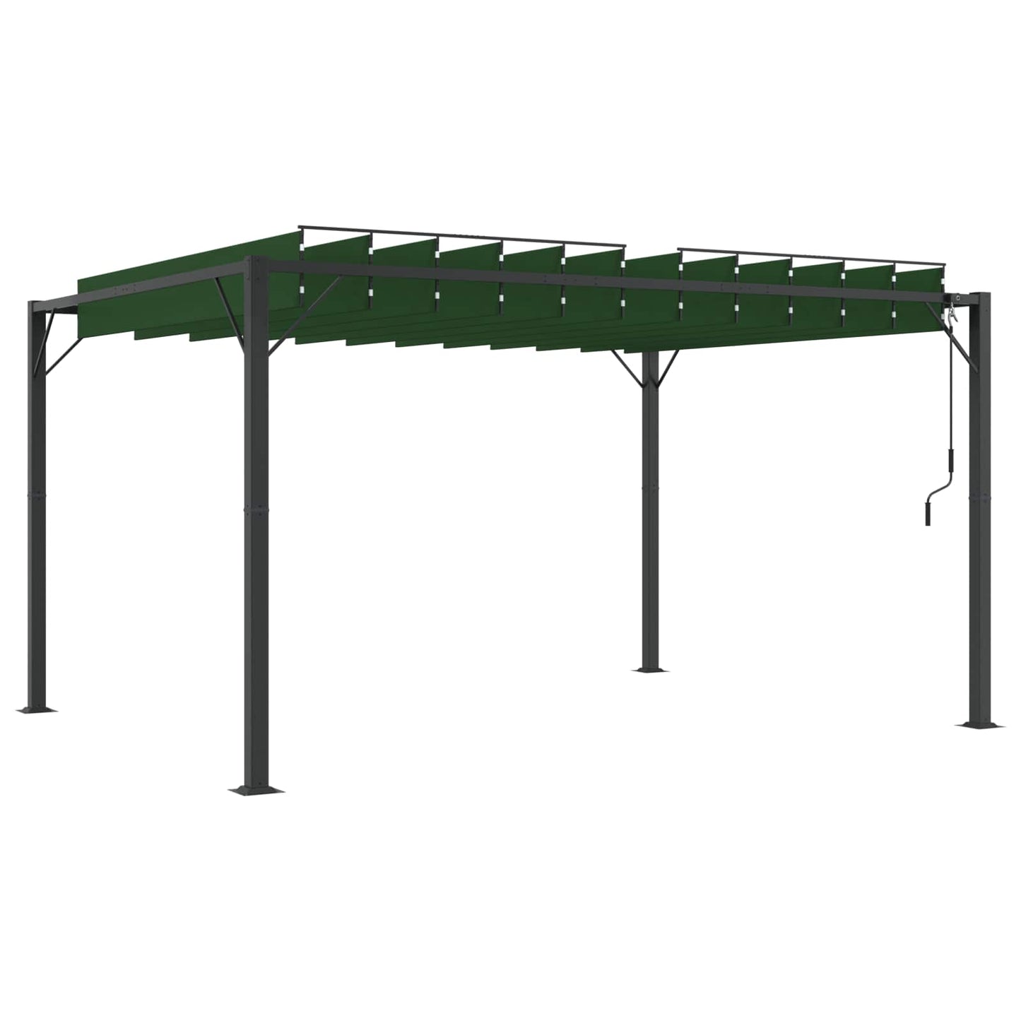 vidaXL Gazebo with Louvered Roof 3 x 4 x 2.14 m Green 3