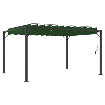 vidaXL Gazebo with Louvered Roof 3 x 4 x 2.14 m Green 3