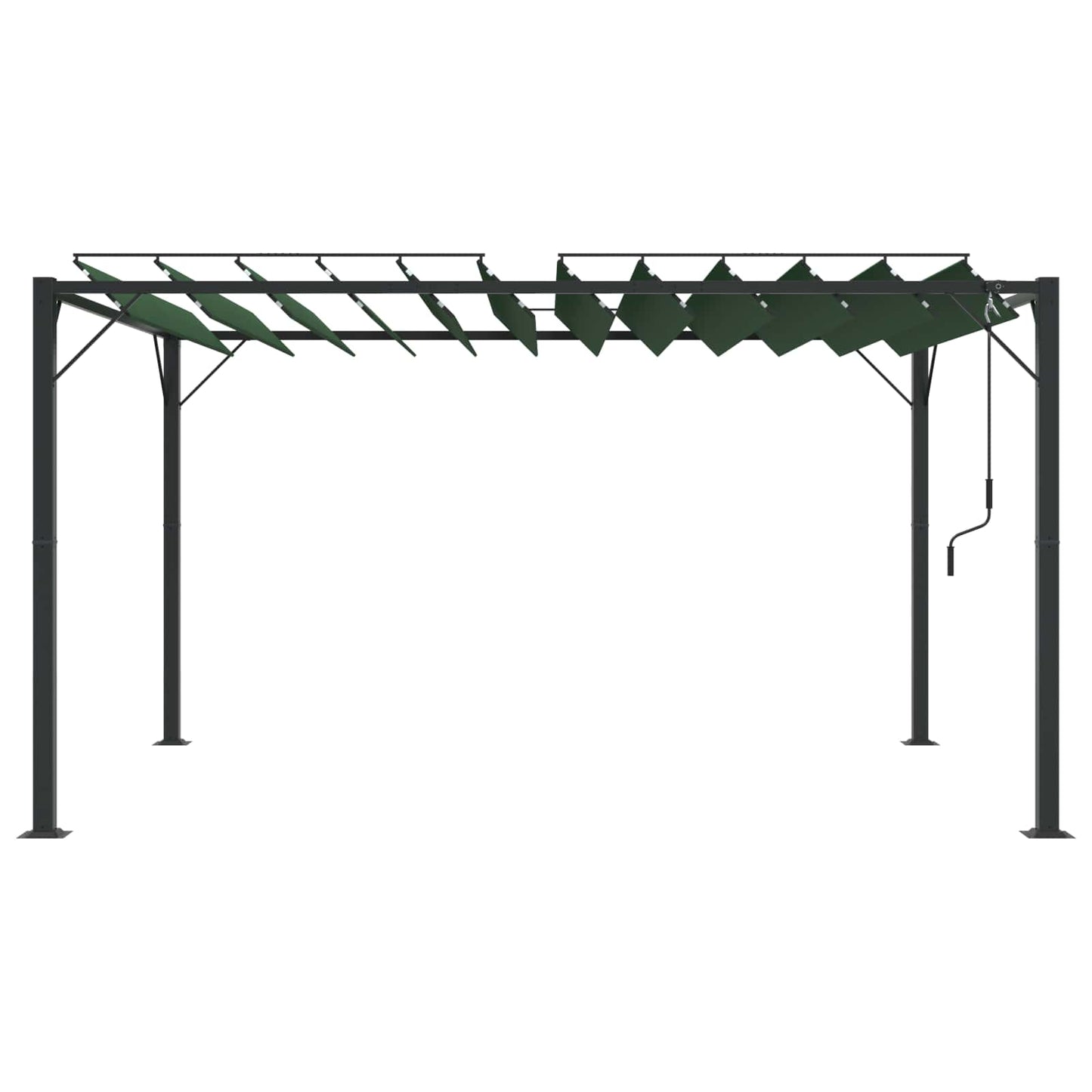 vidaXL Gazebo with Louvered Roof 3 x 4 x 2.14 m Green 4