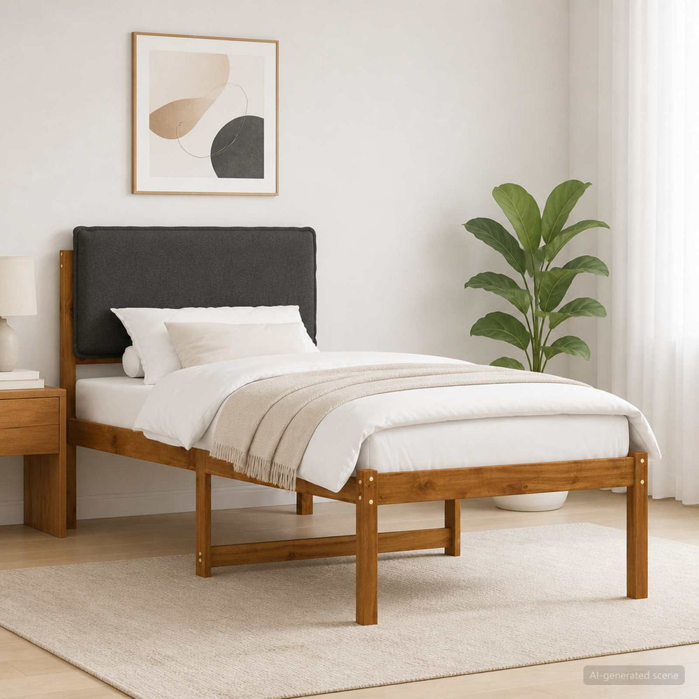 vidaXL Bed Frame with Upholstered Headboard