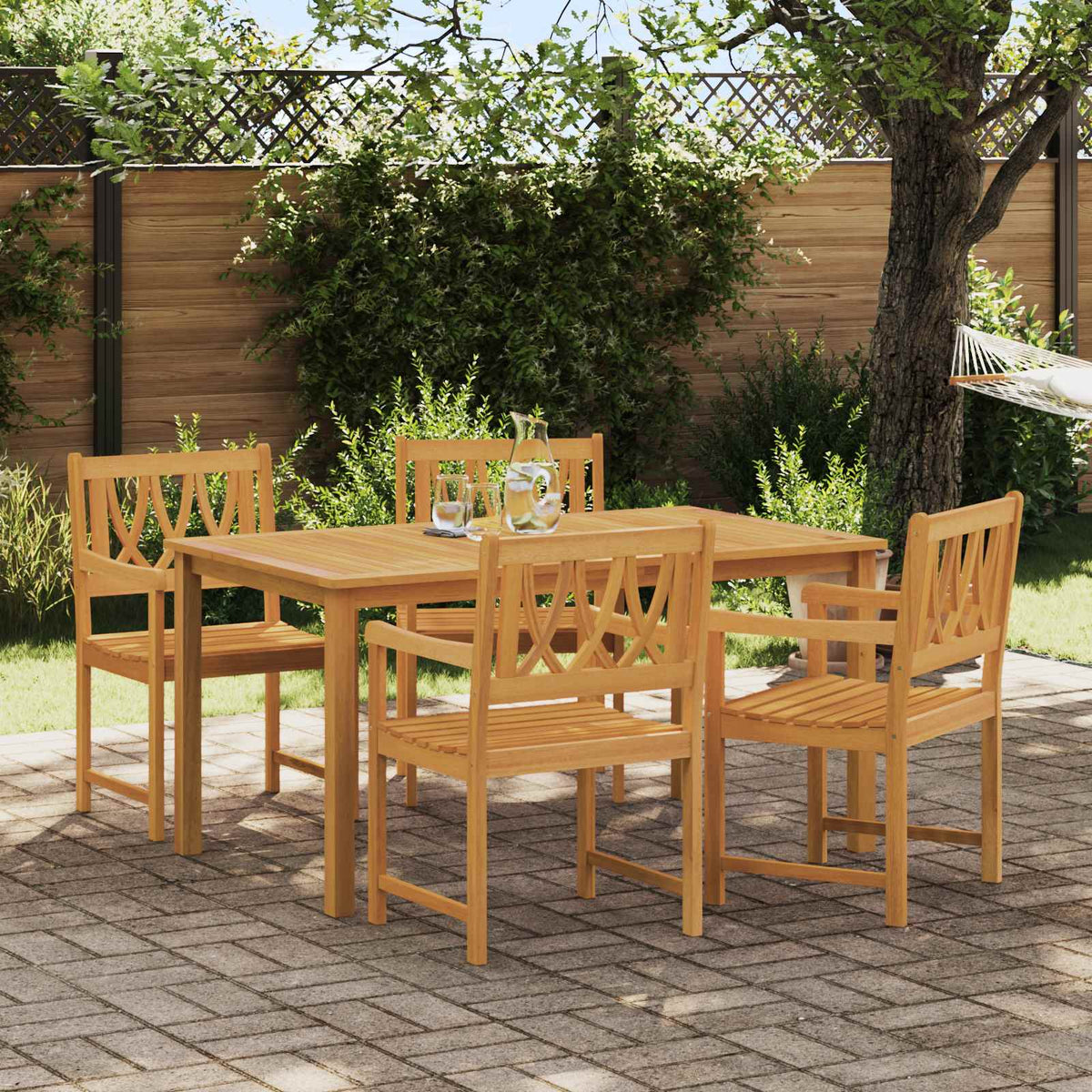 vidaXL Garden Chairs Natural Solid Acacia Wood