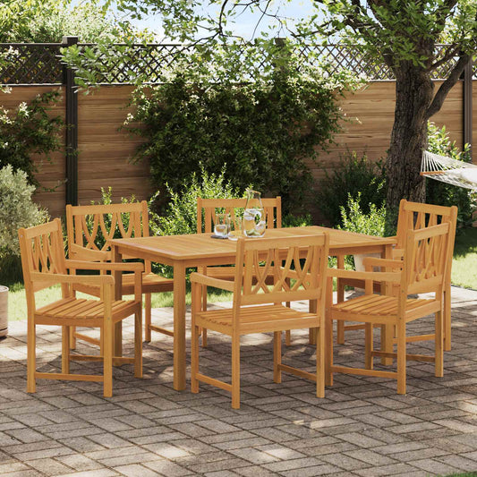 vidaXL Garden Chairs 6 pcs Natural Solid Acacia Wood 1