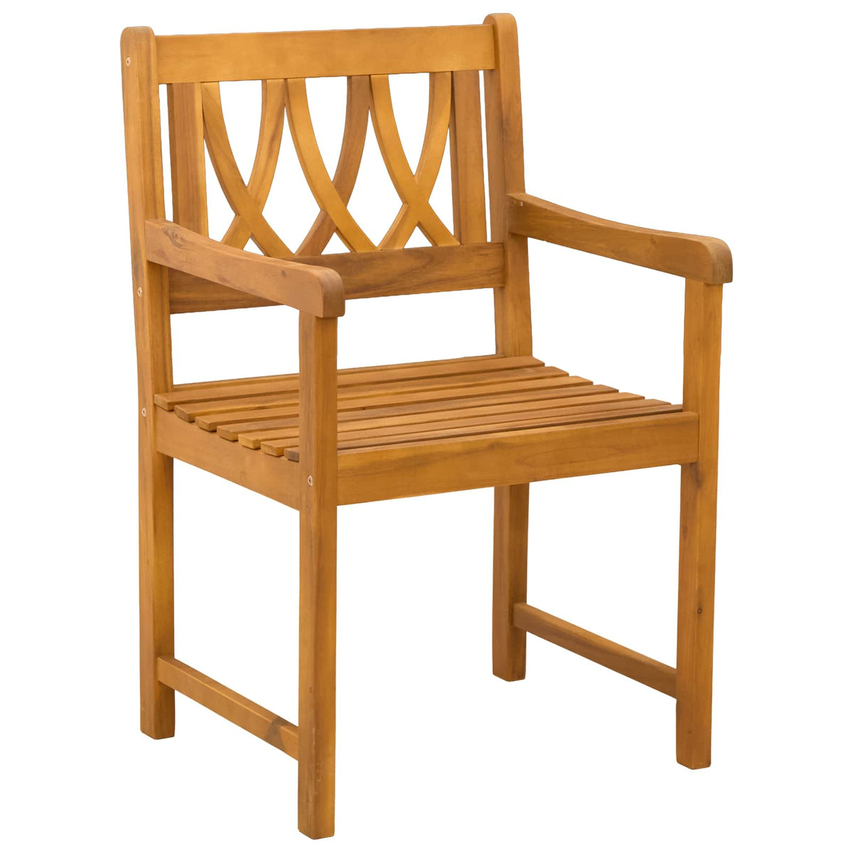 vidaXL Garden Chairs 6 pcs Natural Solid Acacia Wood 3