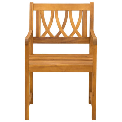 vidaXL Garden Chairs 6 pcs Natural Solid Acacia Wood 4