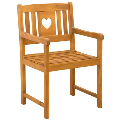 vidaXL Garden Chairs 8 pcs Natural Solid Acacia Wood 3