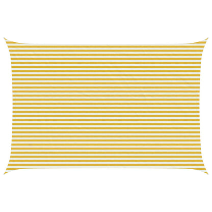 Sunshade Sail 160 g/m² 4x7 m HDPE Yellow and white