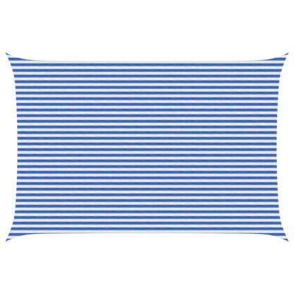Sunshade Sail 160 g/m² 4x7 m HDPE Blue and white