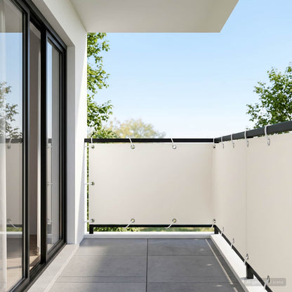 Balcony Privacy Screen 150 x 1000 cm Fabric with PU Coated White