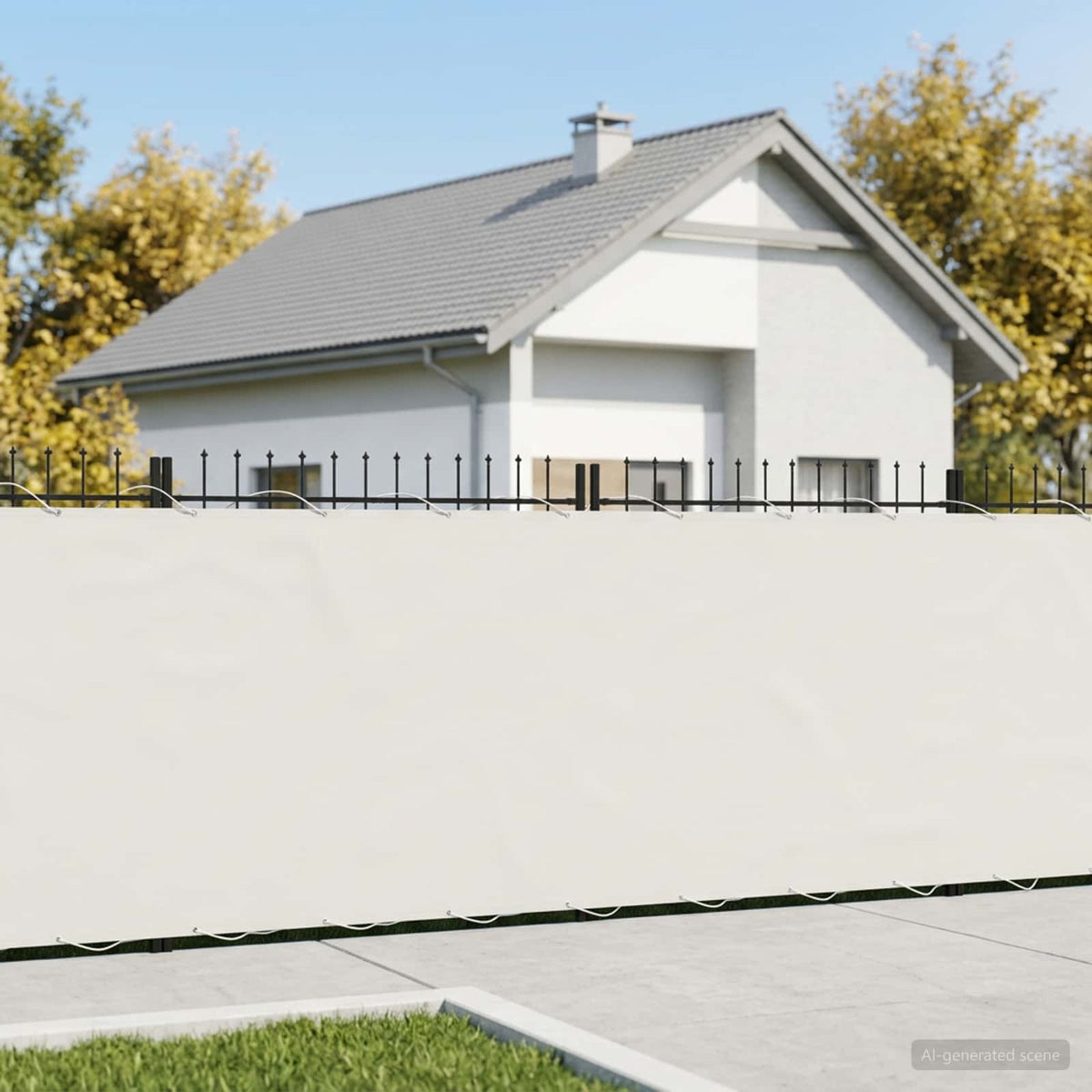 Balcony Privacy Screen 150 x 1000 cm Fabric with PU Coated White
