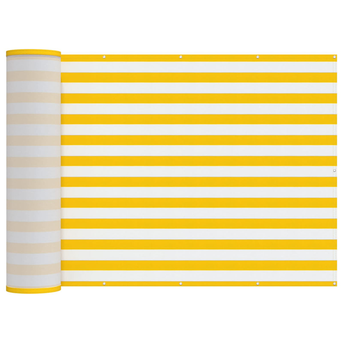 Balcony Privacy Screen 180 x 1000 cm Polyester Yellow and white
