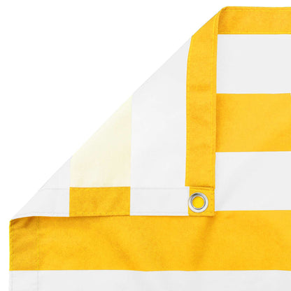 Balcony Privacy Screen 200 x 600 cm Fabric with PU Coated Yellow and white