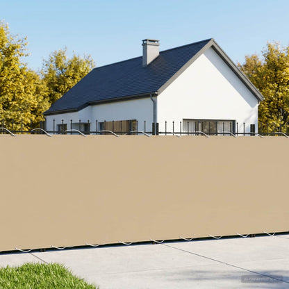 Balcony Privacy Screen 150 x 1000 cm Fabric with PU Coated Beige