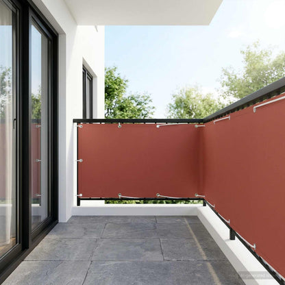 Balcony Privacy Screen 150 x 1000 cm Fabric with PU Coated Terracotta