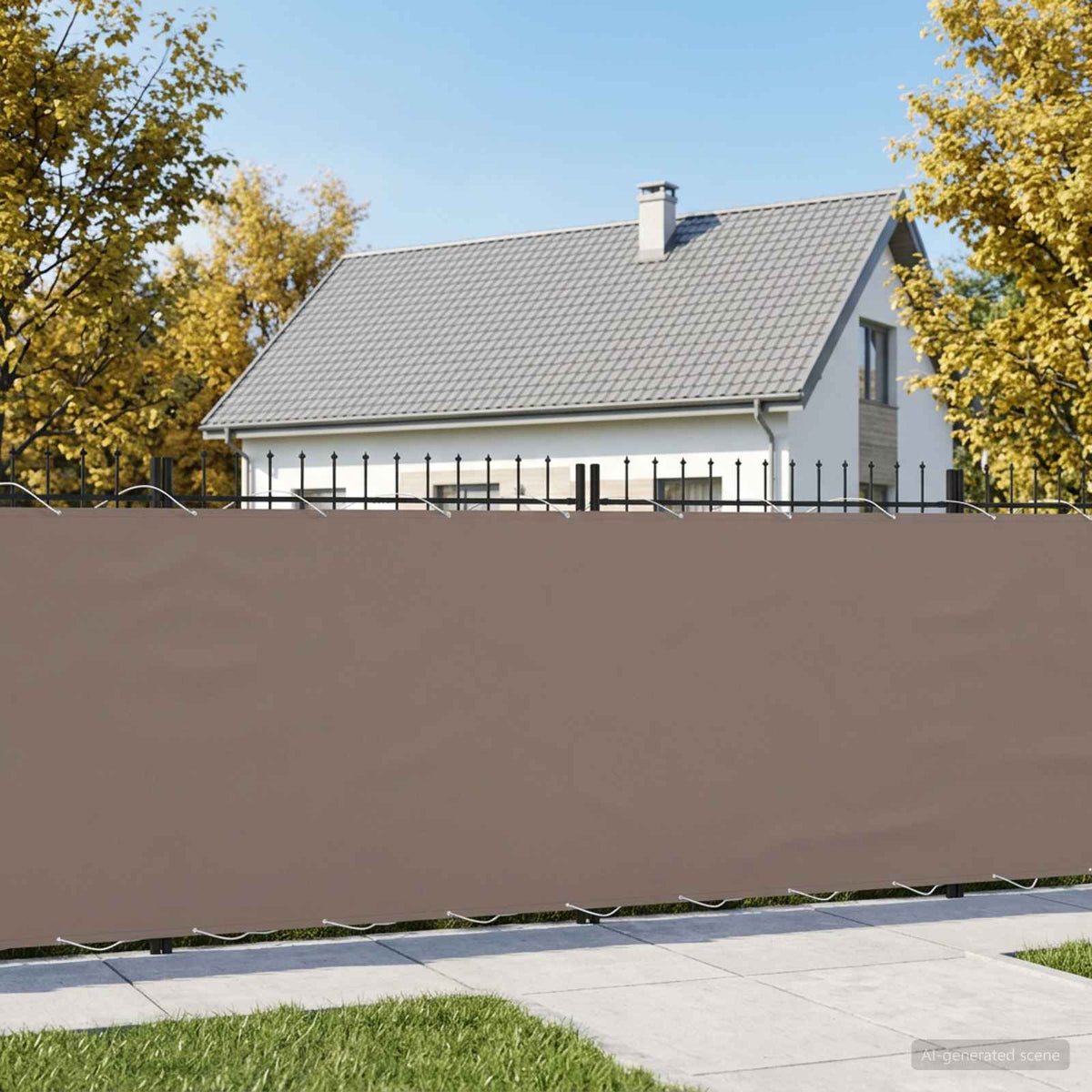 Balcony Privacy Screen 150 x 1000 cm Fabric with PU Coated Taupe