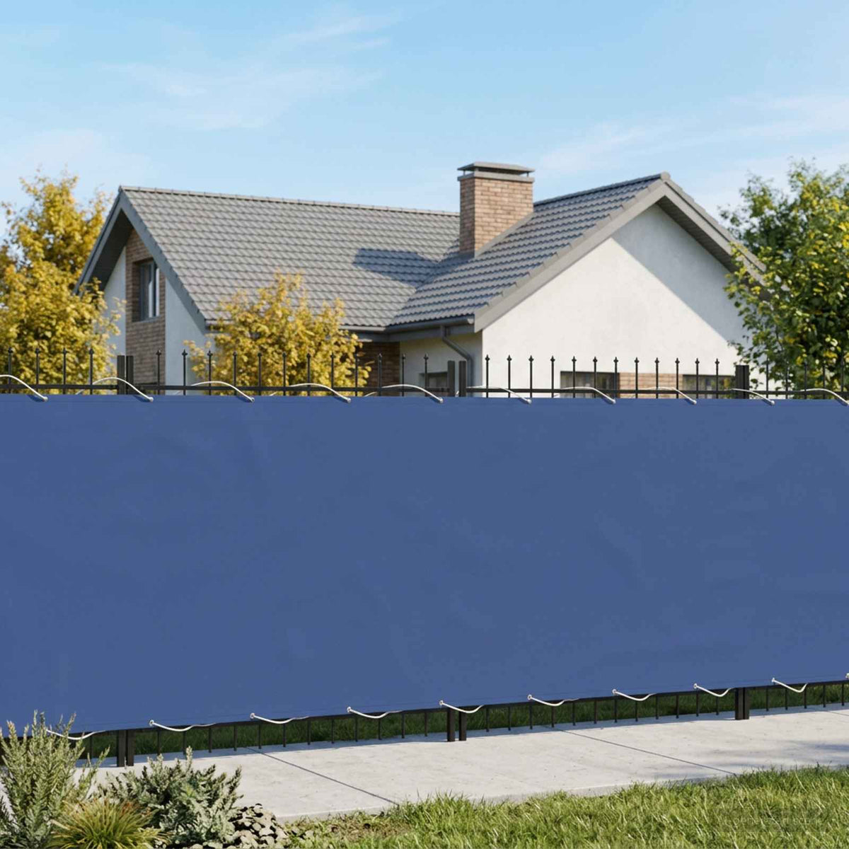 Balcony Privacy Screen 180 x 1000 cm Polyester Blue