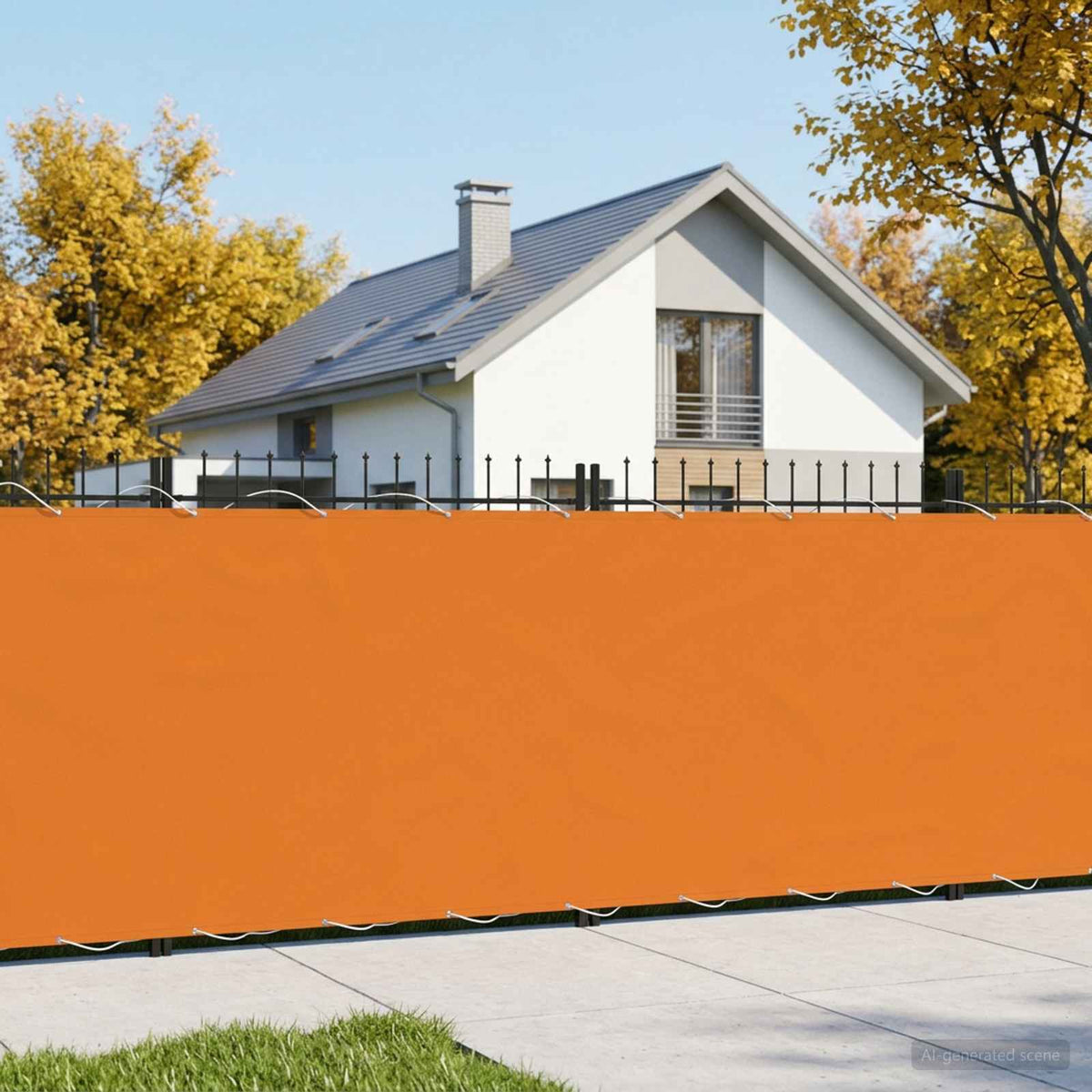 Balcony Privacy Screen 150 x 1000 cm Fabric with PU Coated Orange