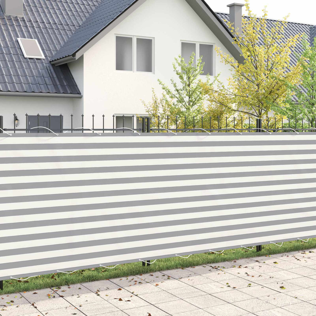 Balcony Privacy Screen Light grey white