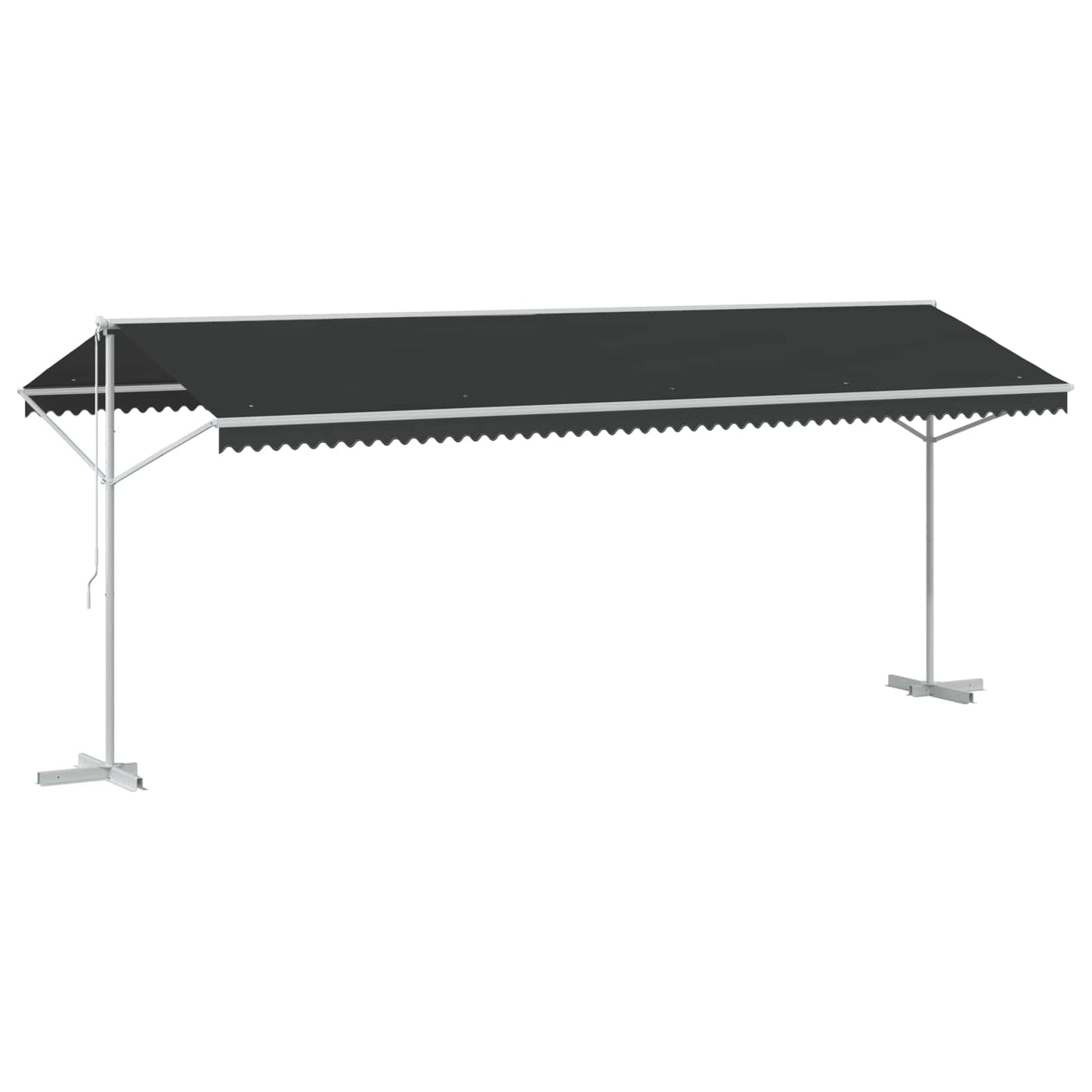 vidaXL Free Standing Awning 6 x 3 m Polyester Anthracite 2
