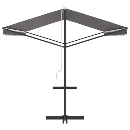 vidaXL Free Standing Awning 5 x 3 m Polyester Grey 5