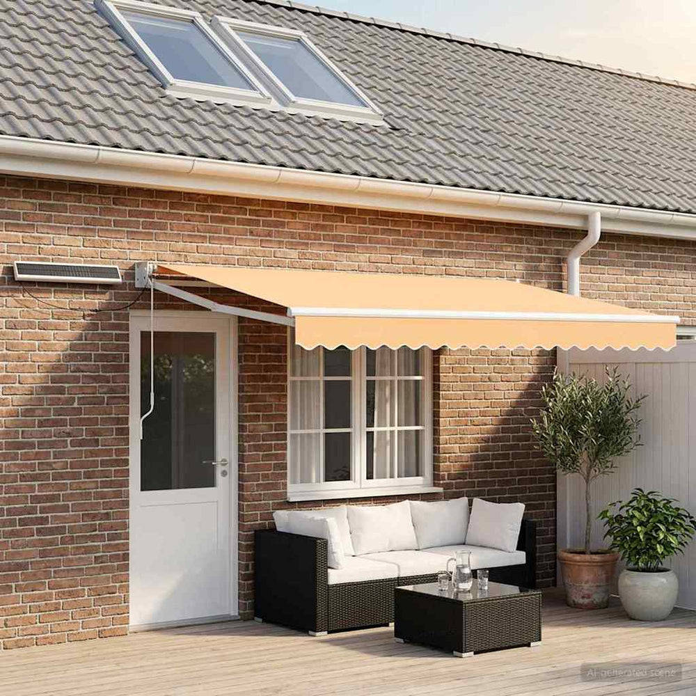 vidaXL Electric Retractable Awning Sand 4 x 3 m