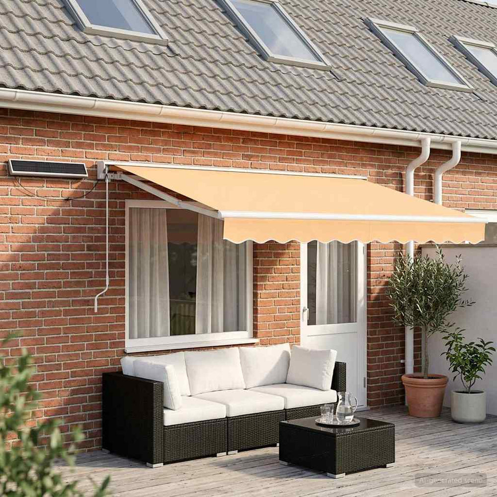 vidaXL Electric Retractable Awning Sand 4 x 2 m