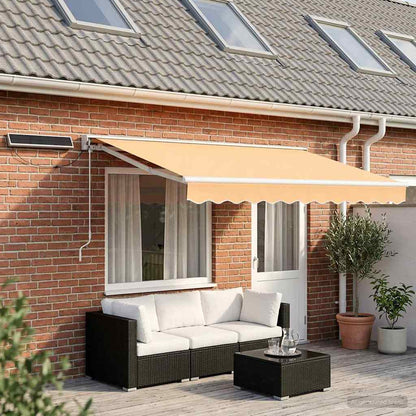 vidaXL Electric Retractable Awning Sand 4 x 3 m 1