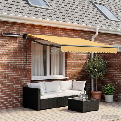 vidaXL Electric Retractable Awning Sand 3 x 2.5 m 1