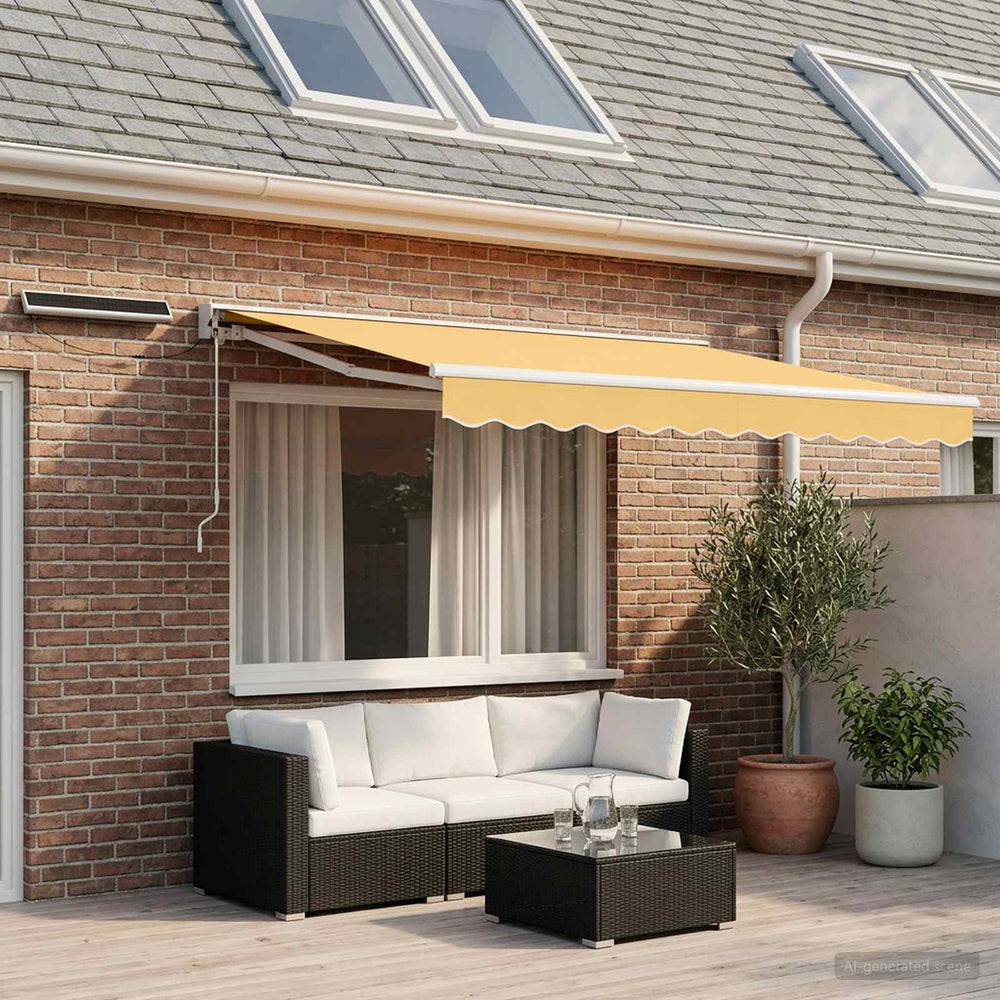 vidaXL Electric Retractable Awning Sand 3 x 2.5 m