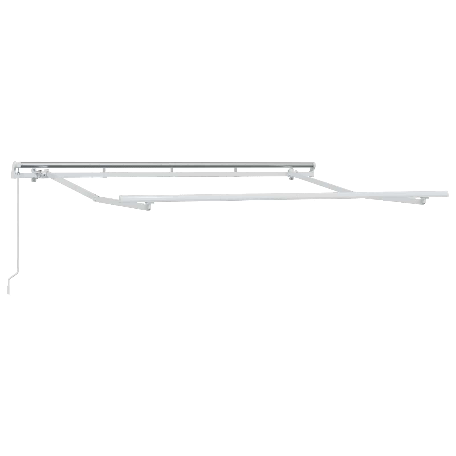 vidaXL Retractable Awning Light Grey and White 4 x 3 m 3