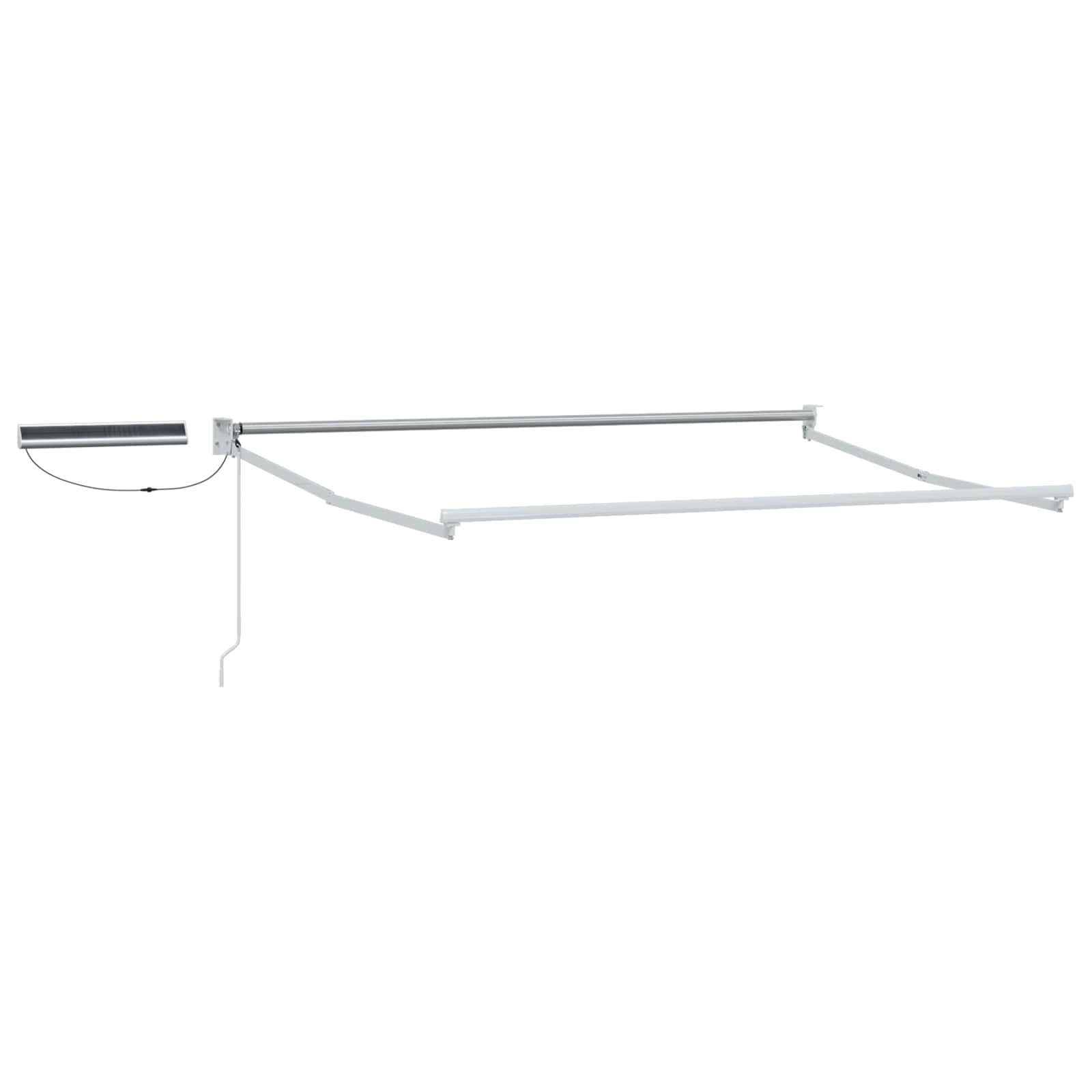 vidaXL Electric Retractable Awning Light Grey and White 4 x 3 m 3