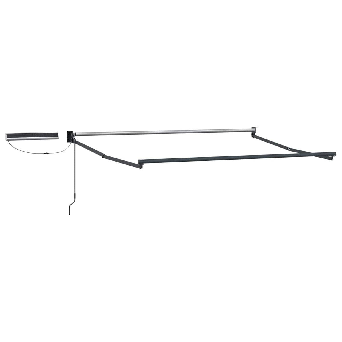 vidaXL Electric Retractable Awning Light Grey and White 4.5 x 3 m 3