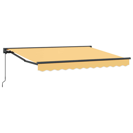 vidaXL Retractable Awning Sand 4.5 x 3 m Polyester and Aluminium 2