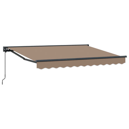 vidaXL Manual Retractable Awning Taupe 4.5 x 3.5 m 2