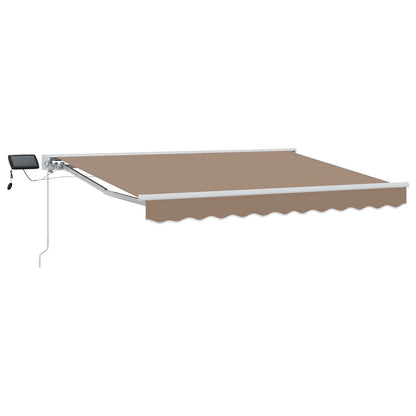 vidaXL Manual Awning Frame with LEDs Taupe 4.5 x 3.5 m 2