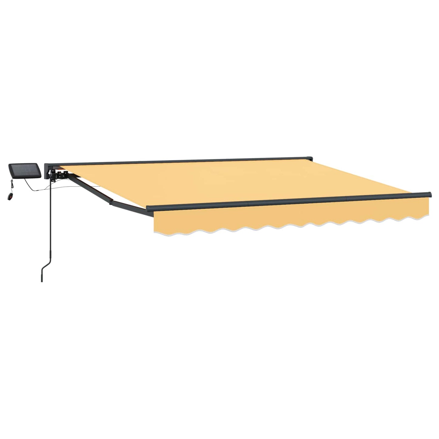 vidaXL Manual Awning Frame with LEDs Sand 4.5 x 3.5 m 2