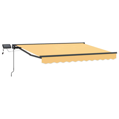 vidaXL Manual Awning Frame with LEDs Sand 4.5 x 3.5 m 2