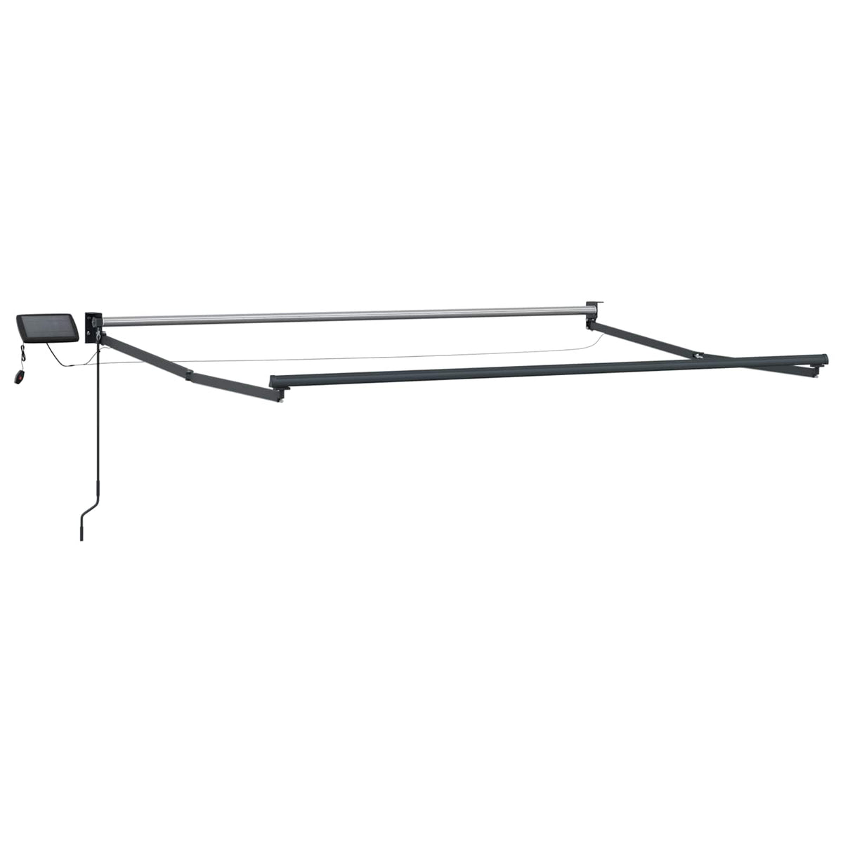 vidaXL Manual Retractable Awning with LEDs Sand 5