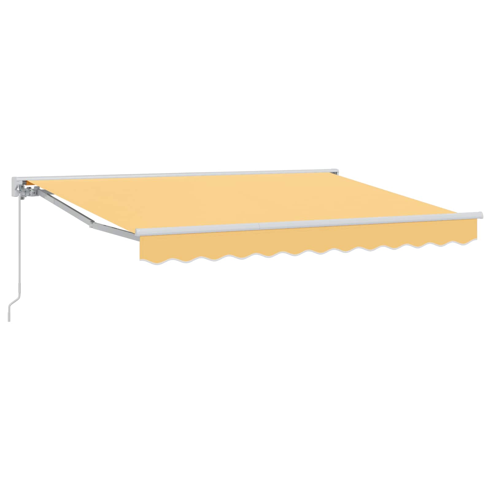vidaXL Manual Retractable Awning Sand 5 x 3 m Polyester and Aluminium 2
