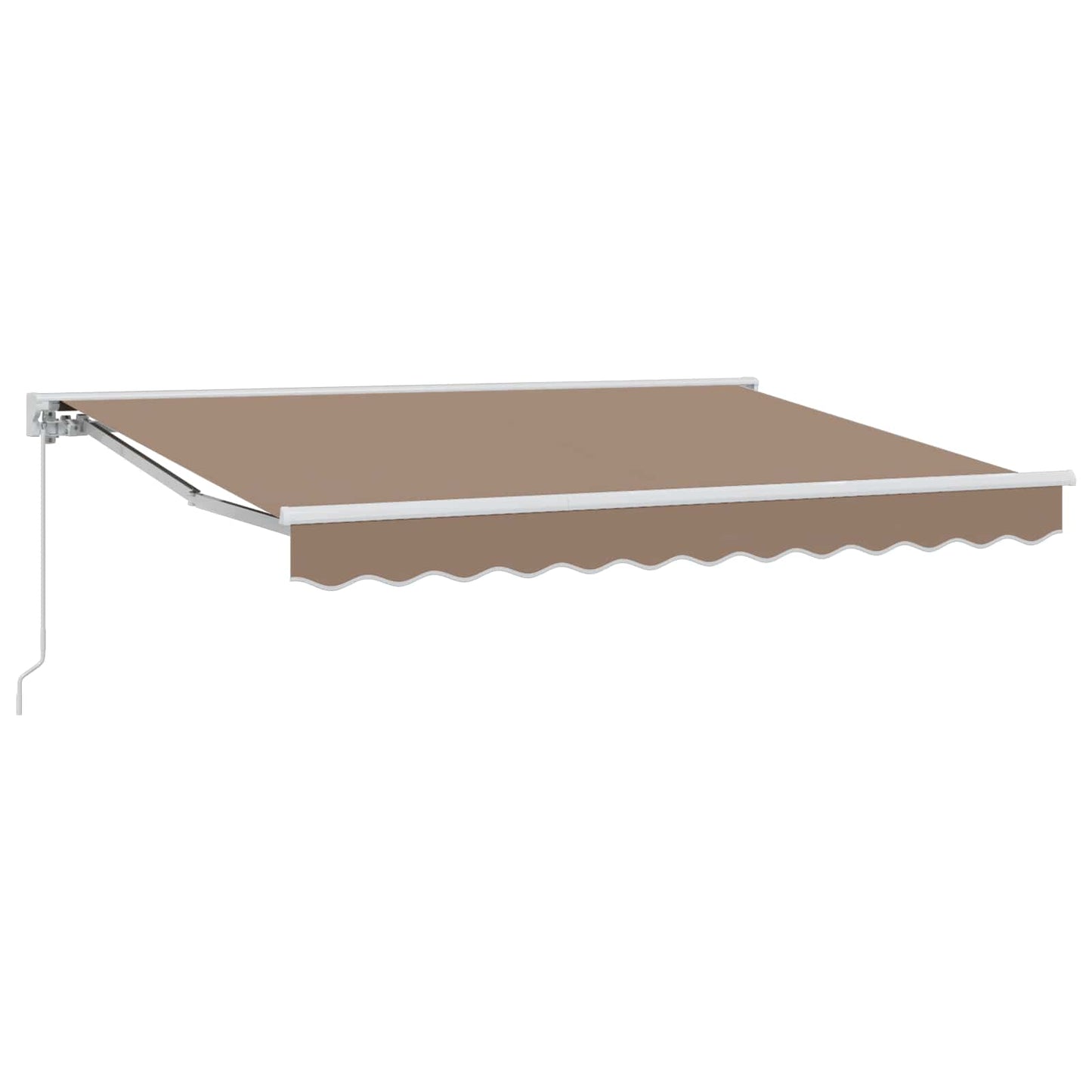 vidaXL Manual Retractable Awning Taupe 5 x 3 m Polyester and Aluminium 2